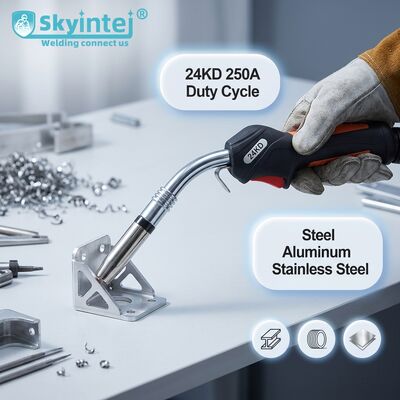 Buy 24KD MIG Welding Torch 60% Duty Cycle 250A CO2 Rating Customized online manufacture